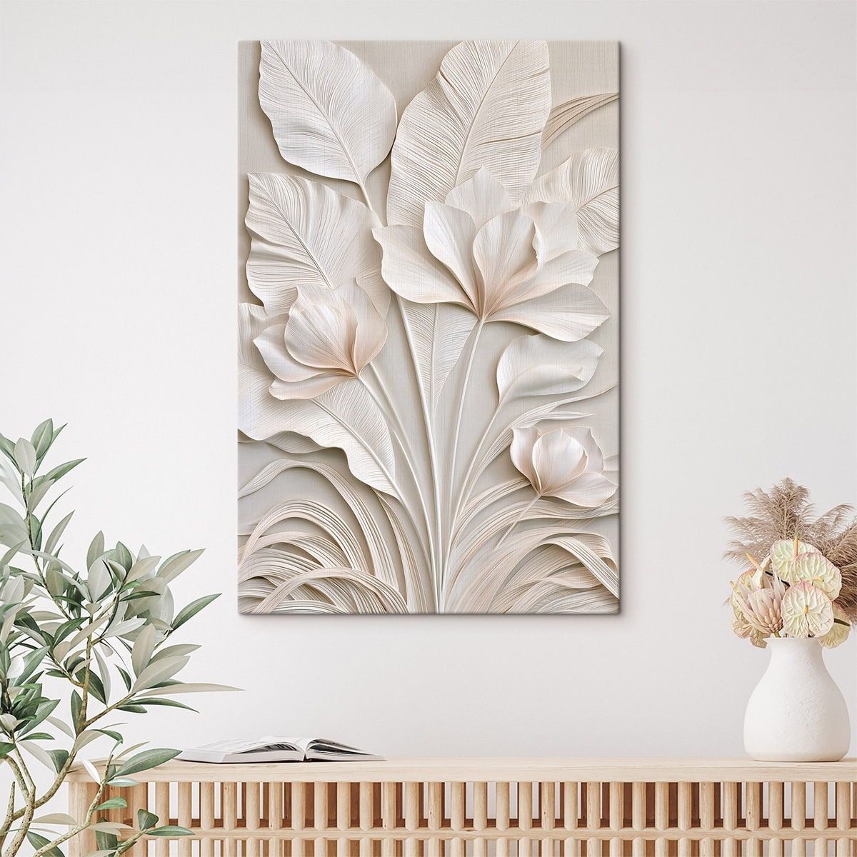 Flori tropicale în basorelief — interior 1