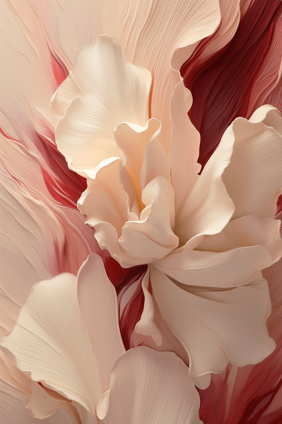 Forme florale în roșu — design complet