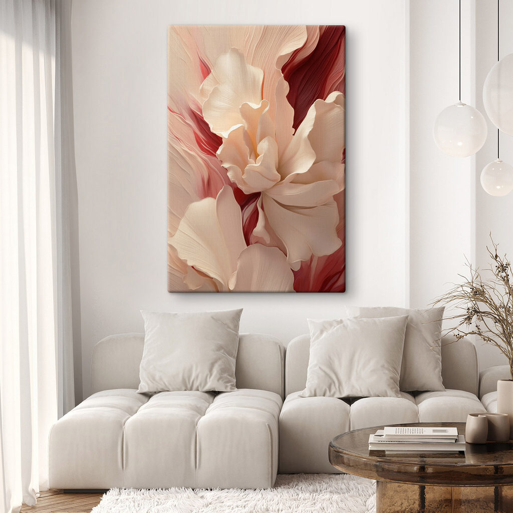 Forme florale în roșu — interior 2