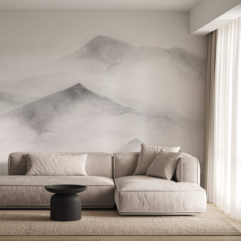 Vârfuri pale printre nori — interior 1