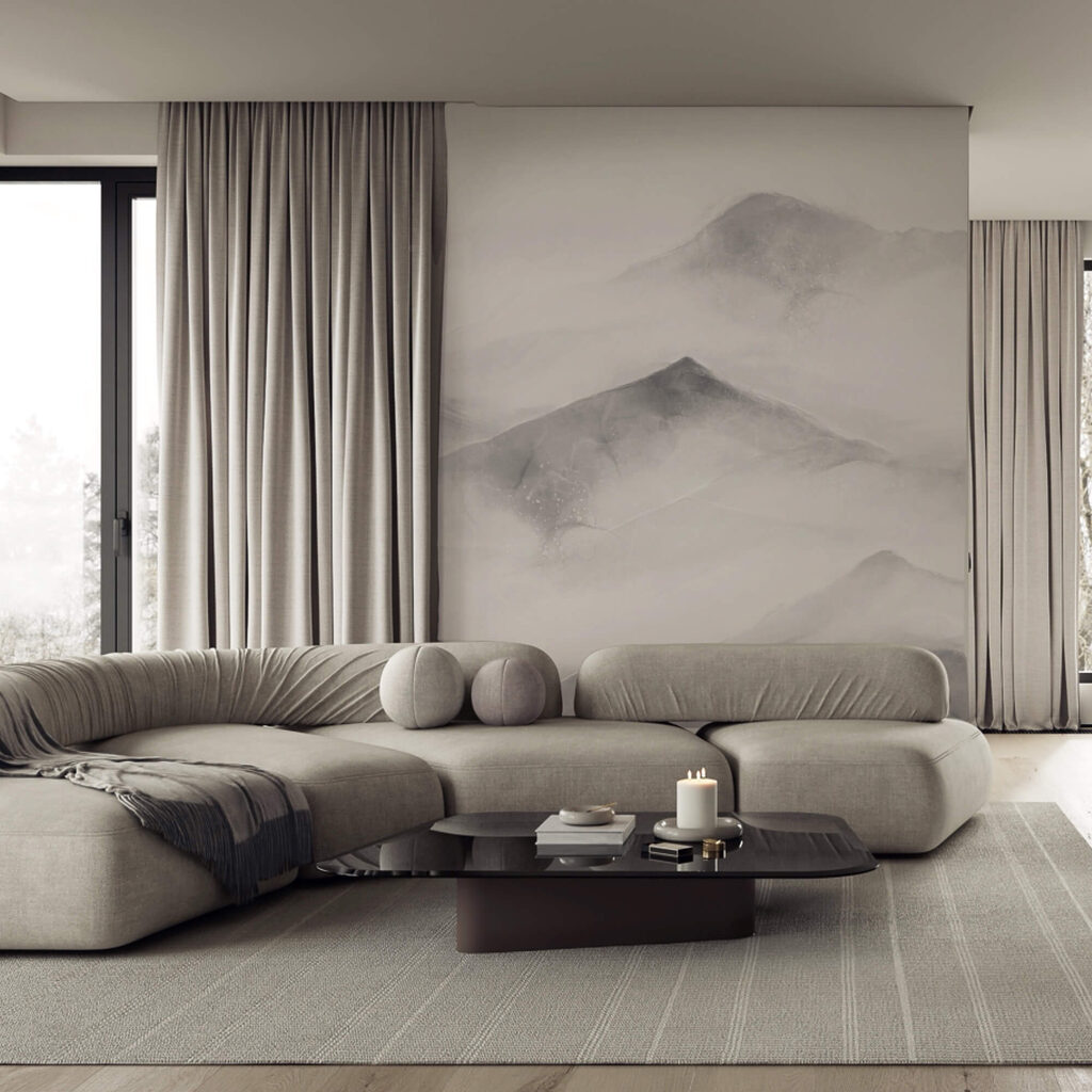 Vârfuri pale printre nori — interior 2
