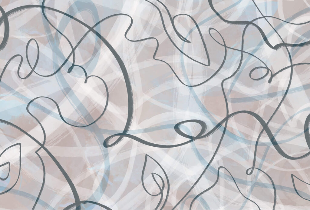 Bucle peste culori transparente — design complet