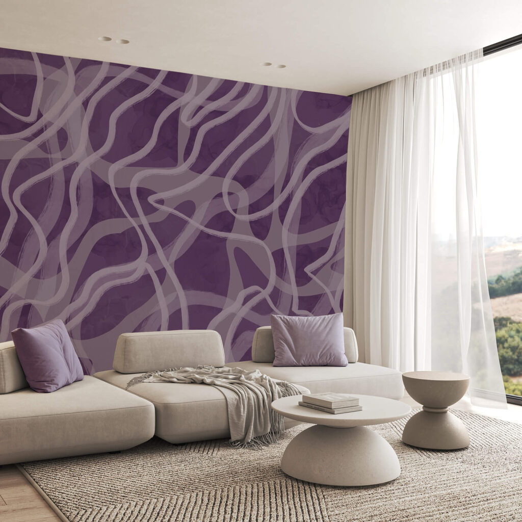 Linii lila care șerpuiesc — interior 1