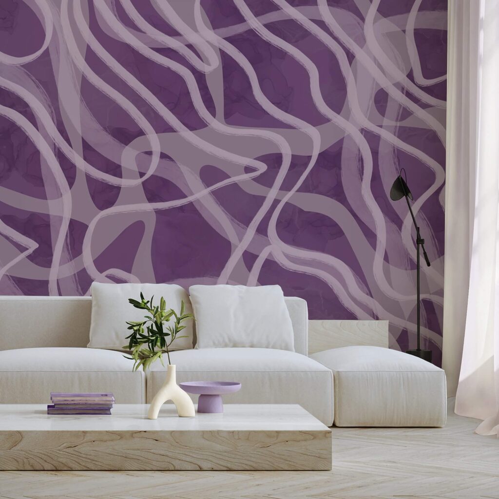 Linii lila care șerpuiesc — interior 2