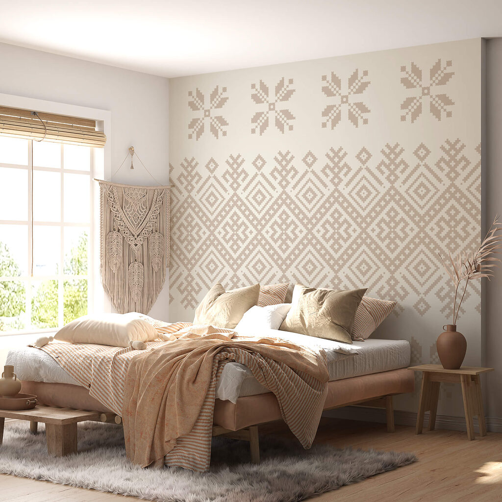 Bordură geometrică cu flori — interior 2