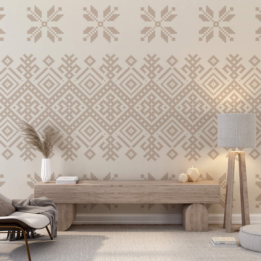 Bordură geometrică cu flori — interior 3
