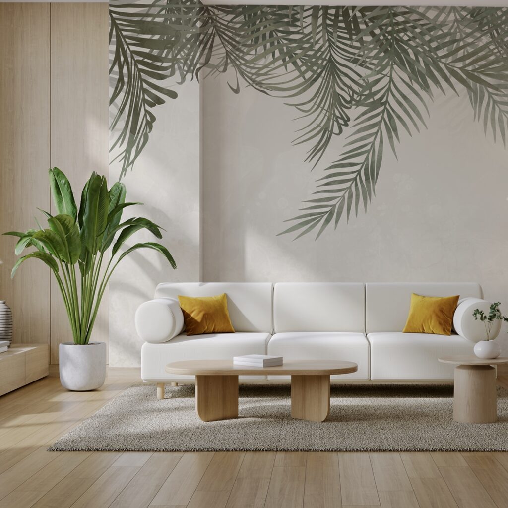 Palmieri atârnând de sus — interior 1