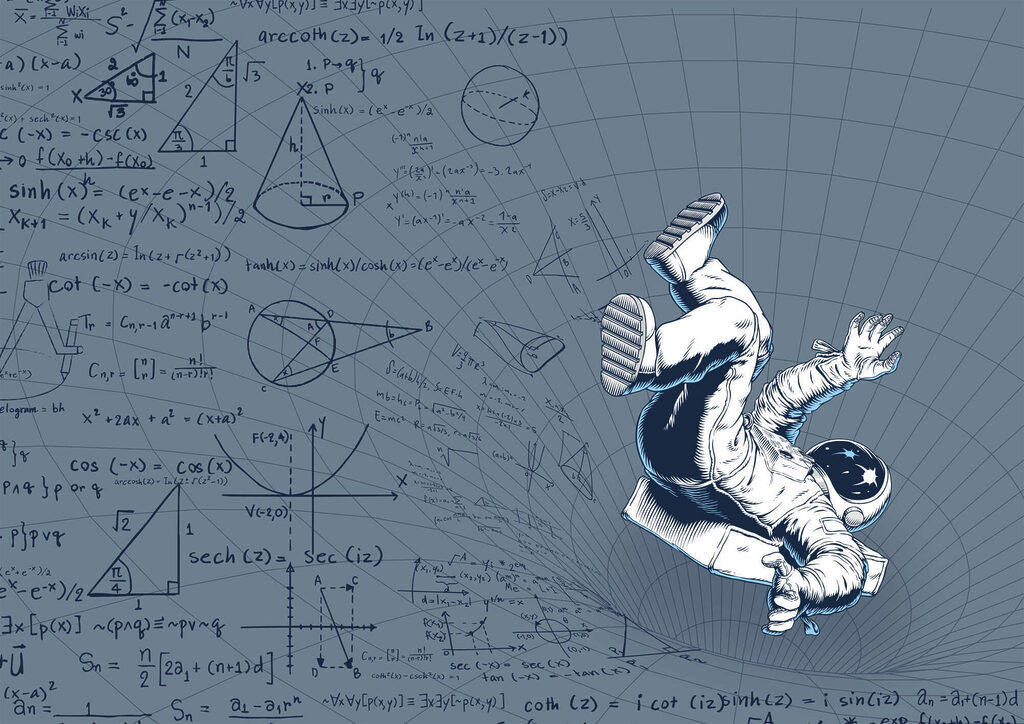 Astronaut printre formule — design complet