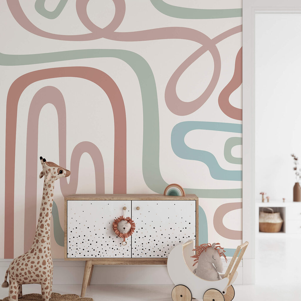 Linii curbe în pastel — interior 1