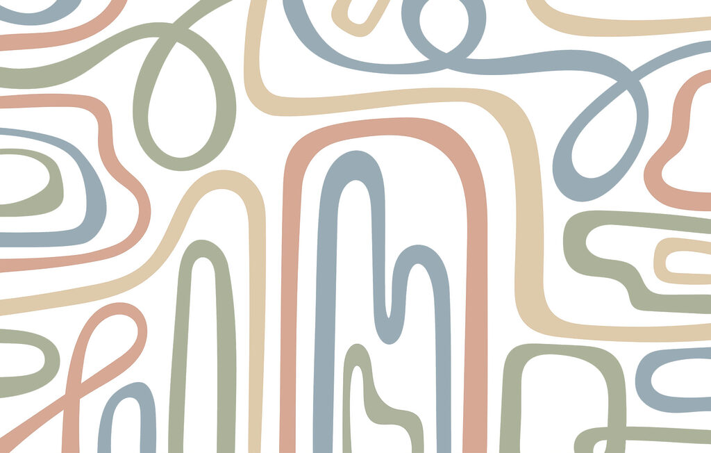 Linii curbe în pastel — design complet