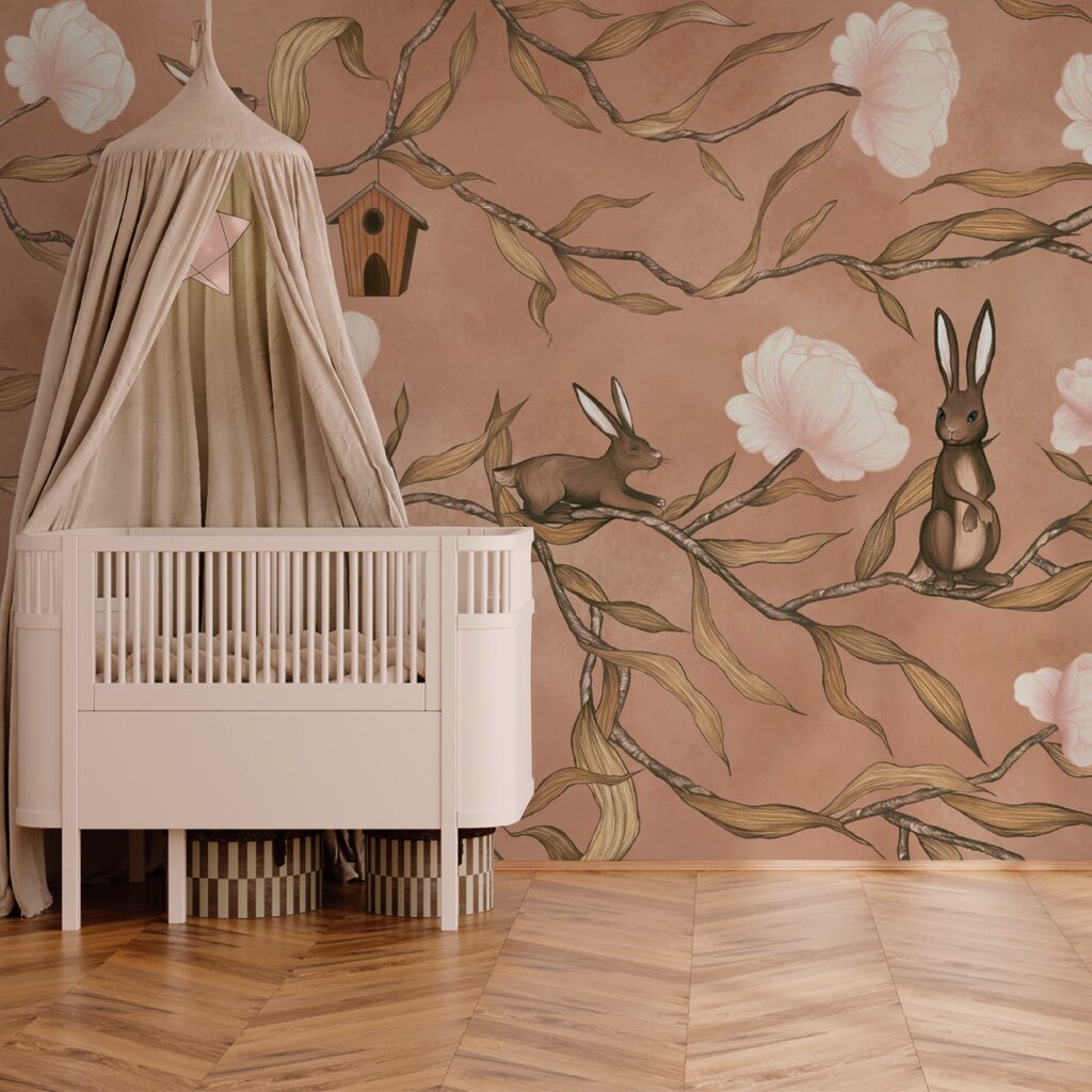 Iepurași printre ramuri înflorite — interior 2