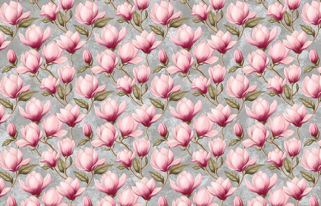 Model cu magnolii — design complet