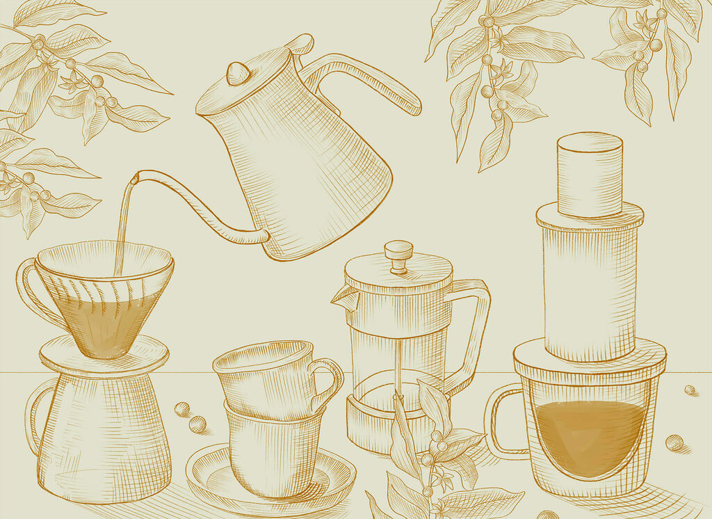 Cafea în linii fine — design complet