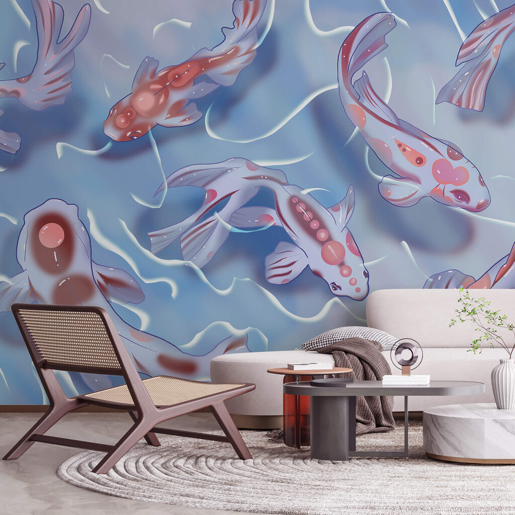 Pești decorativi printre unde — interior 2