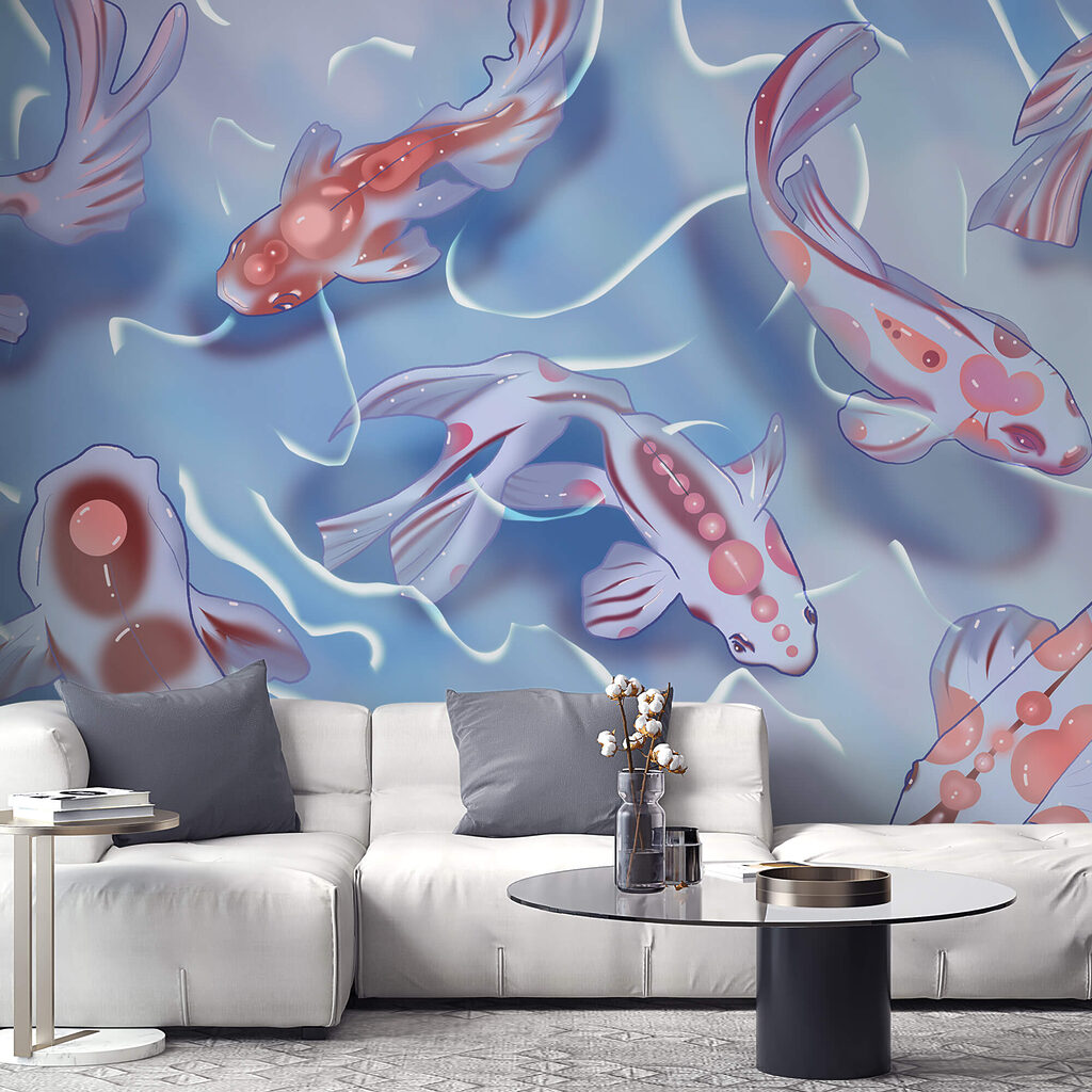 Pești decorativi printre unde — interior 1