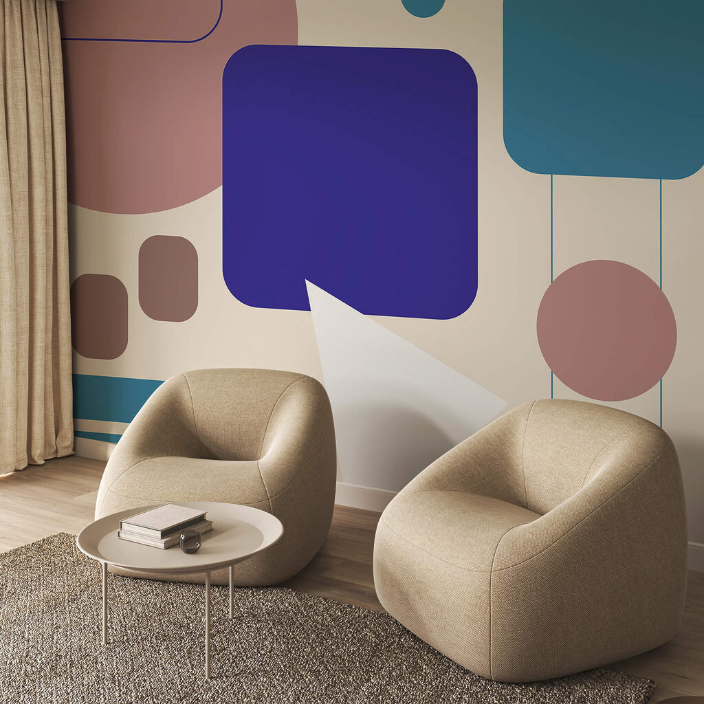 Forme rotunjite colorate — interior 1