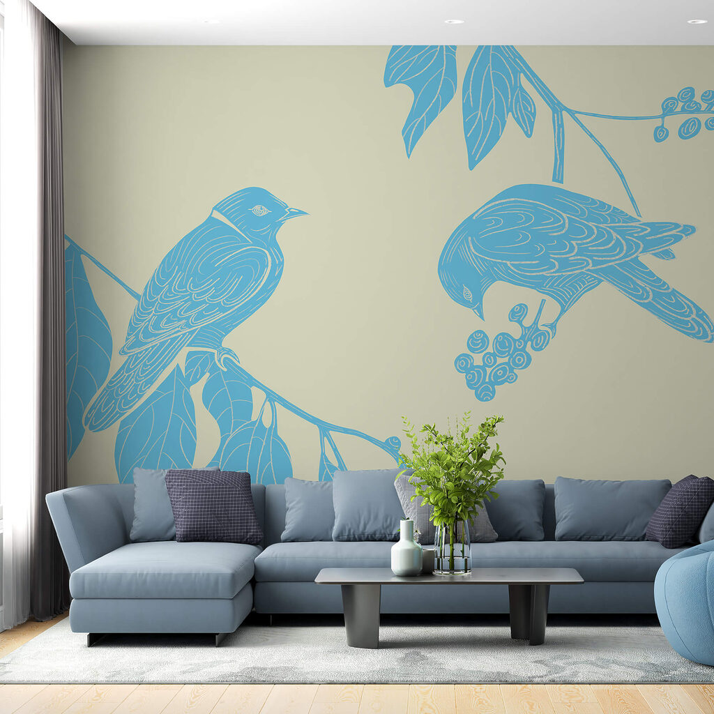 Păsări printre boabe — interior 1