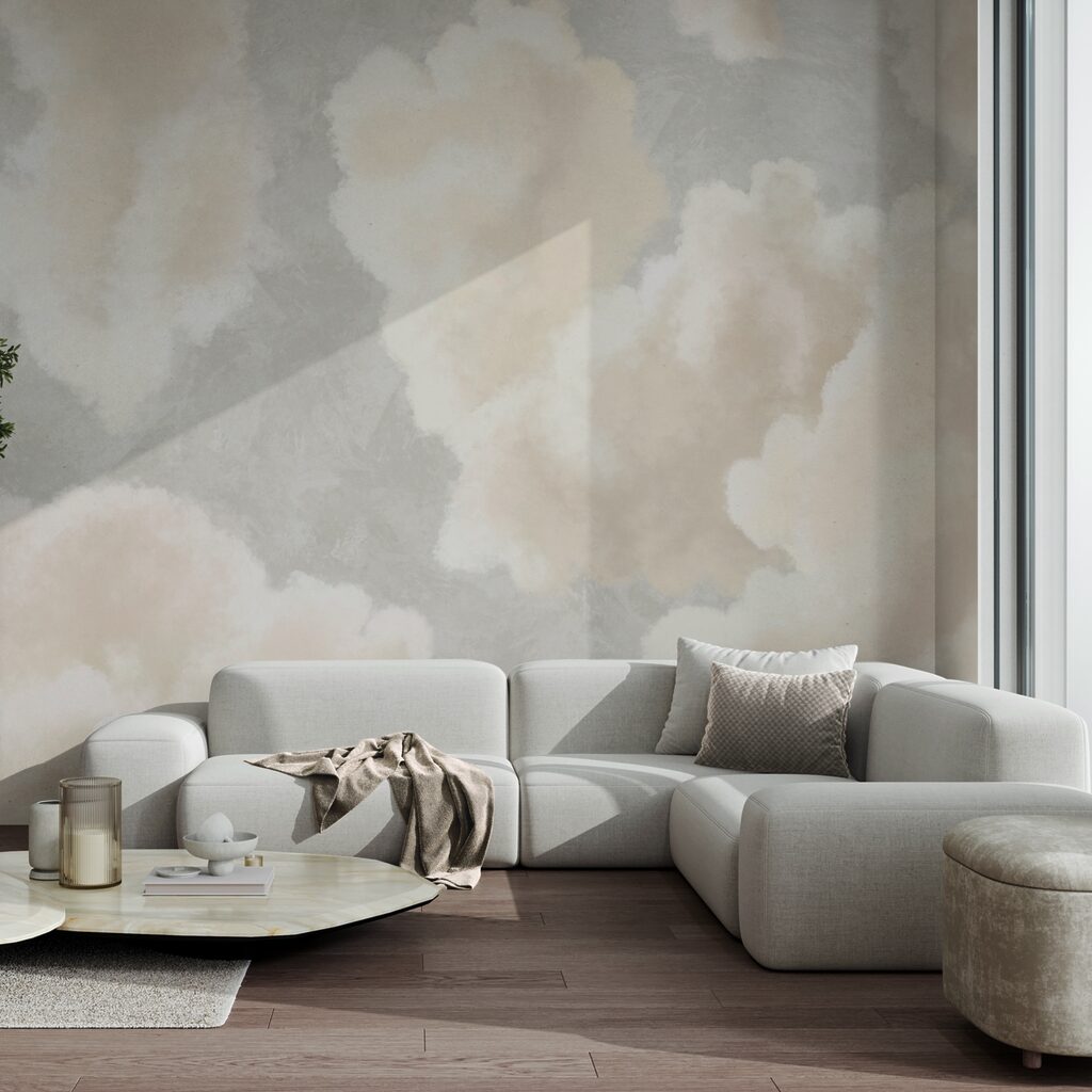 Nori cremoși pe gri — interior 1