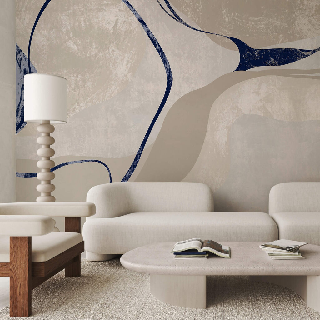 Linii albastre pe nisip — interior 1