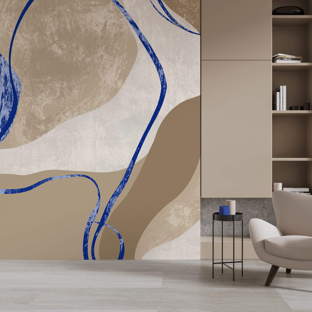 Linii albastre pe nisip — interior 2