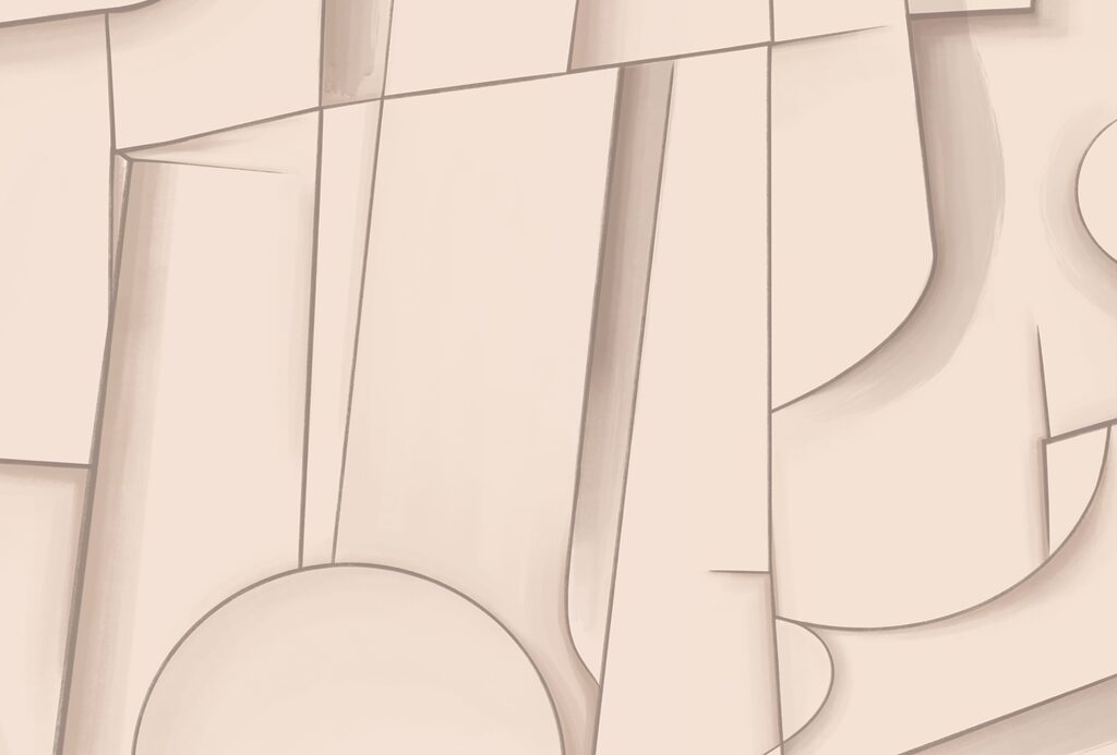 Forme curbate în piersică — design complet