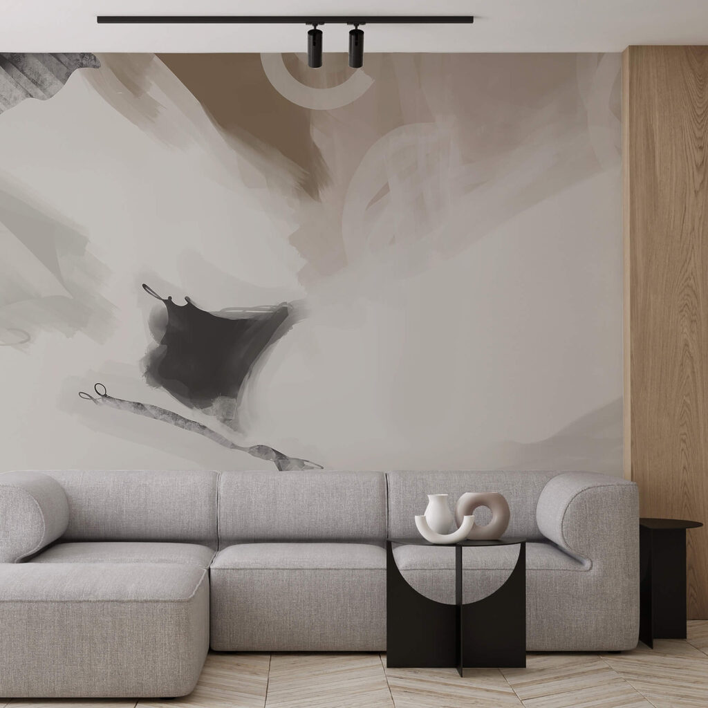 Tușe late în gri — interior 1