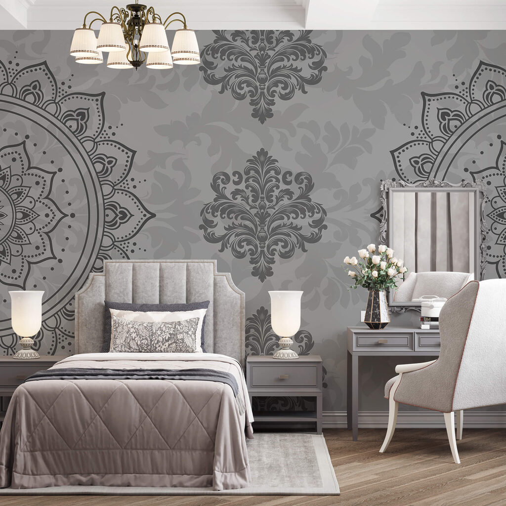 Ornamente fine în gri — interior 1