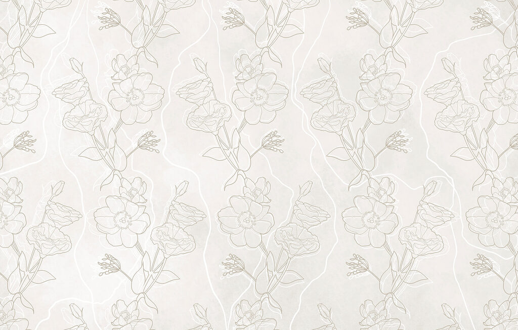 Flori în contururi fine — design complet