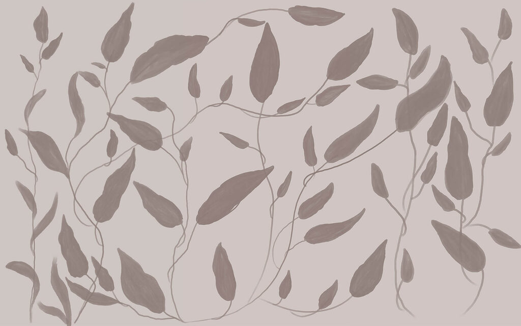 Frunze pe tulpini sinuoase — design complet