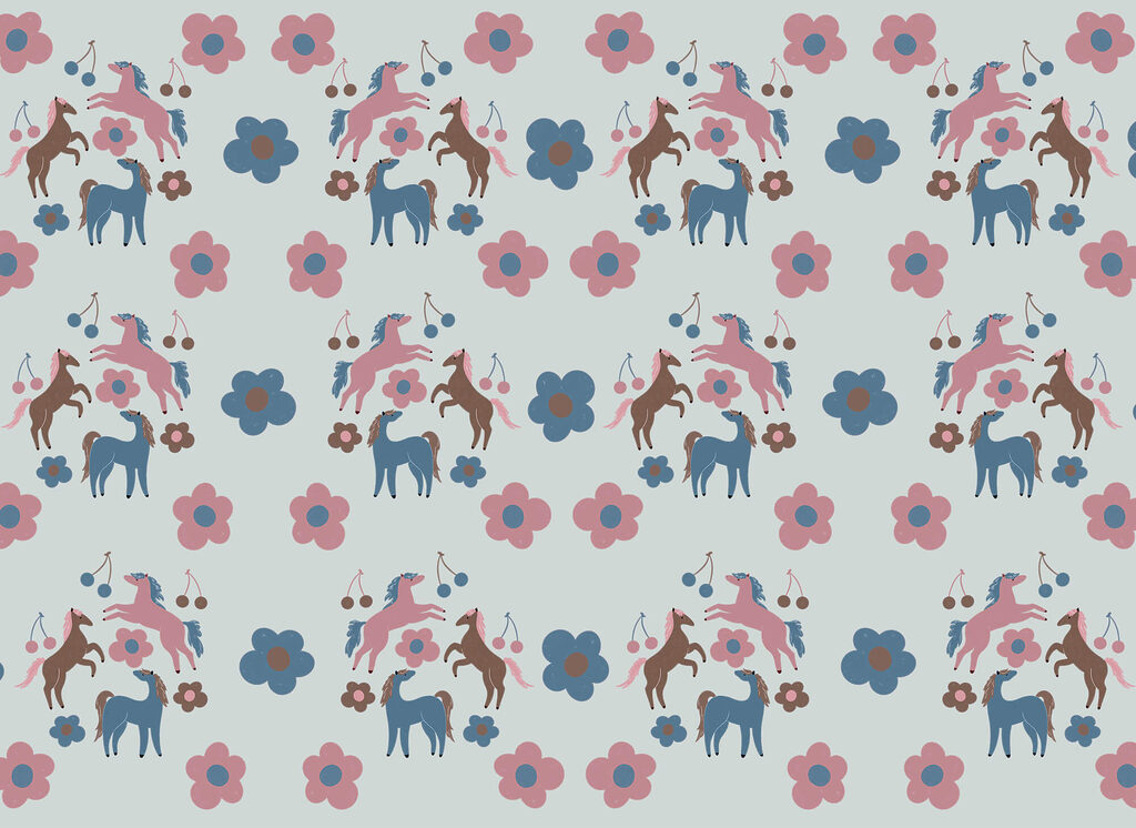 Cai printre flori — design complet