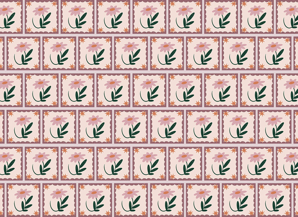 Timbre cu flori — design complet