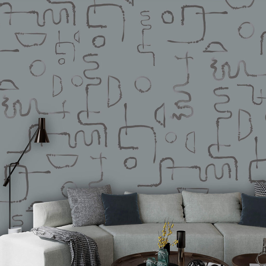 Linii libere în gri — interior 1