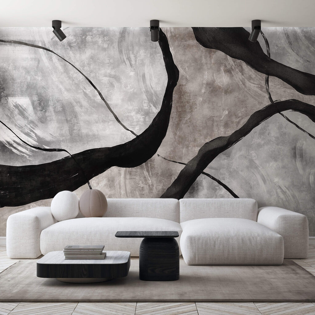 Ramuri negre pe gri — interior 2