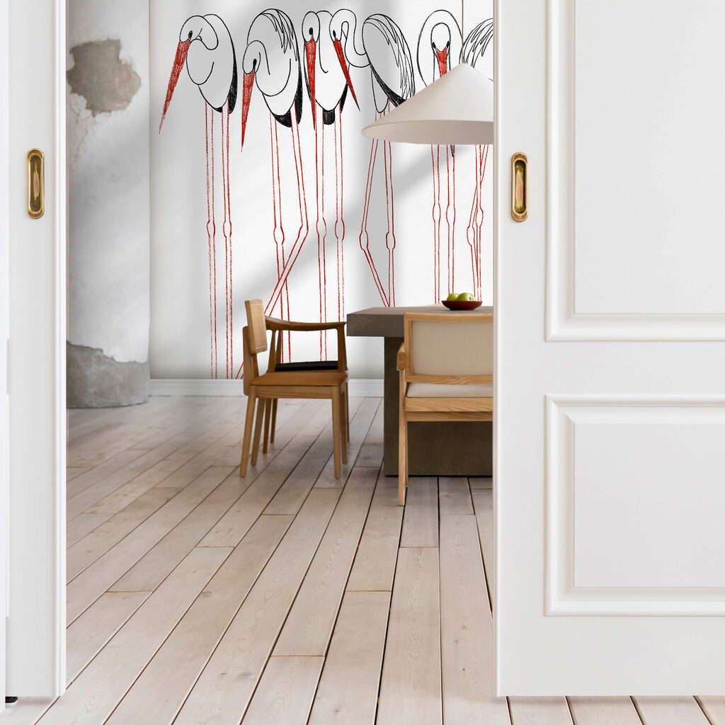 Păsări pe picioare roșii — interior 2