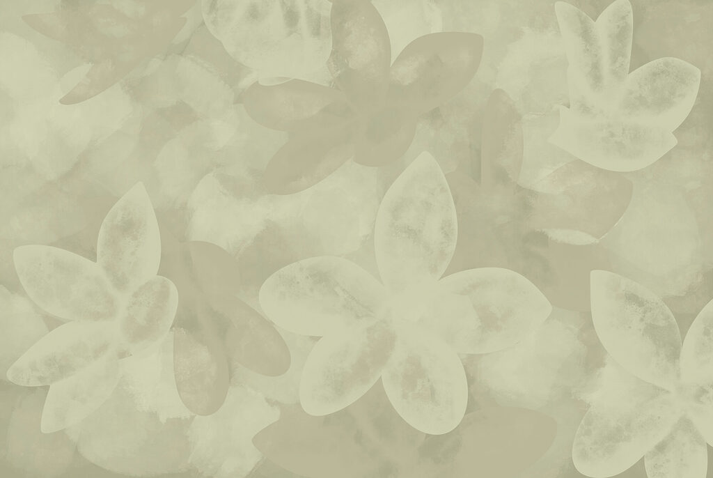 Flori în verde transparent — design complet