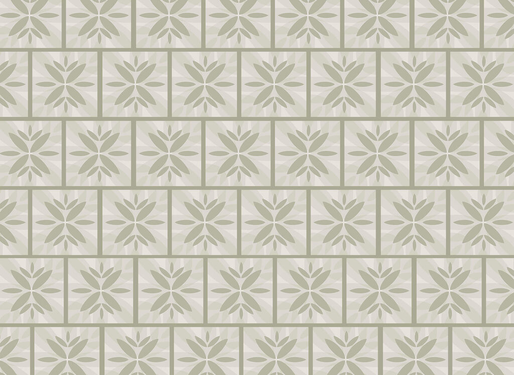 Plăci florale verzi — design complet