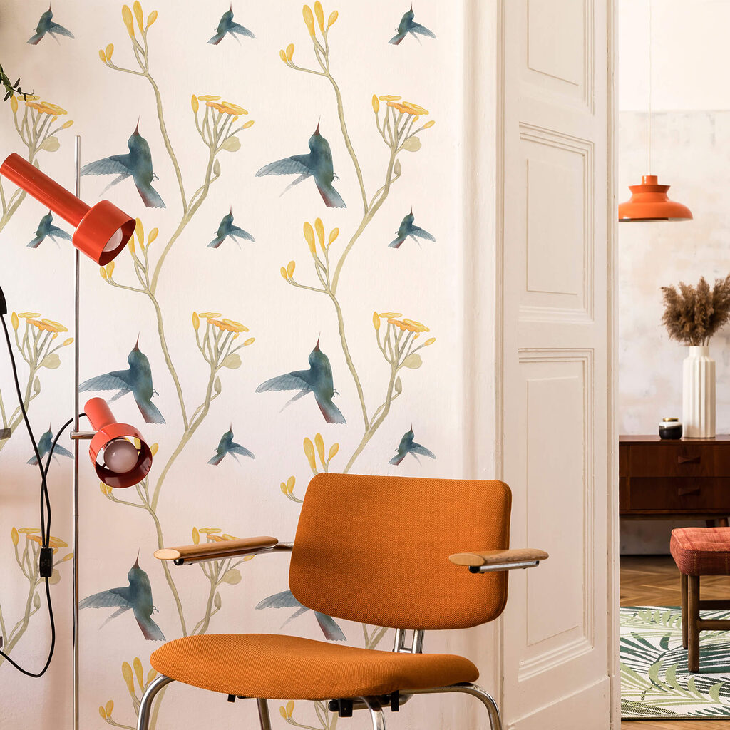 Colibri și flori galbene — interior 2