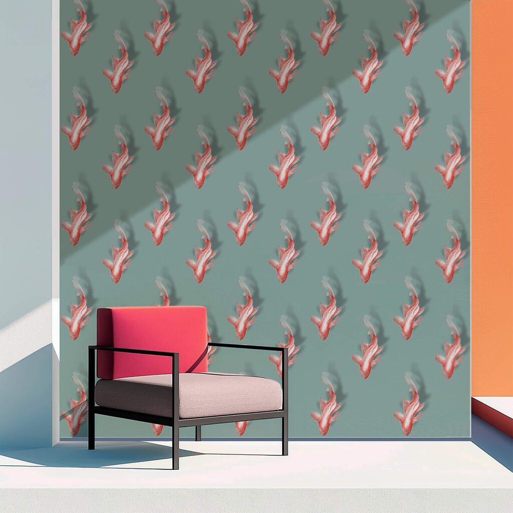 Forme curbate pe verde — interior 1