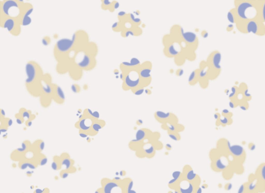 Flori pastelate în pete — design complet