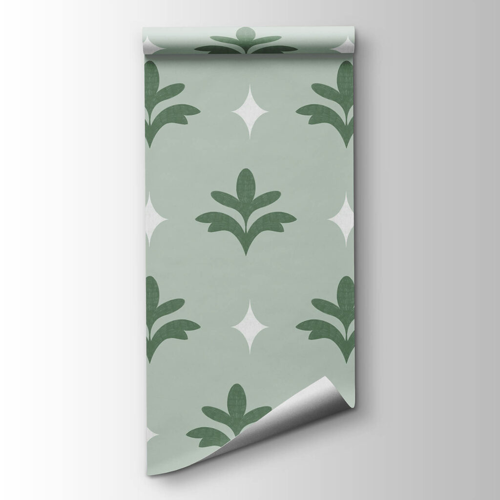 Ornamente verzi cu stele — vizualizare produs