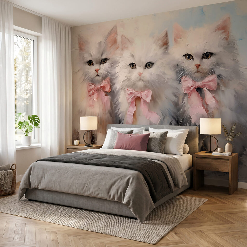 Trei pisicuțe cu fundițe — interior 1