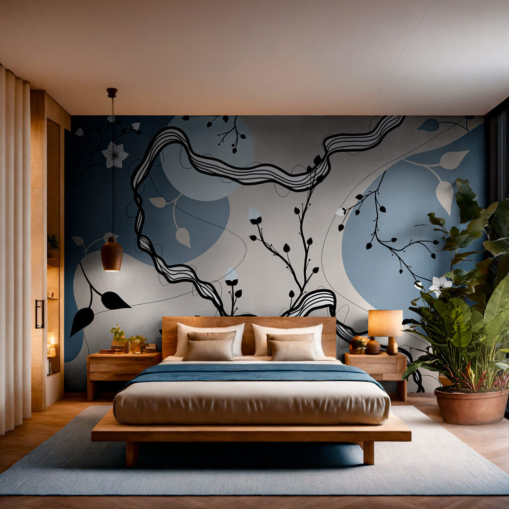 Ramuri printre linii curbe — interior 1