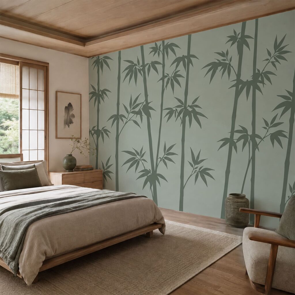 Bambus negru pe crem — interior 2