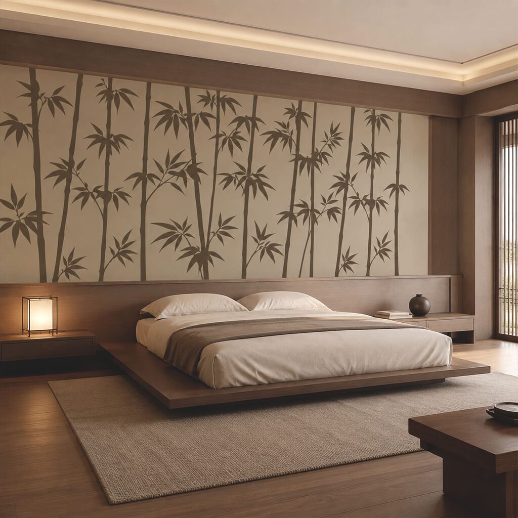 Bambus negru pe crem — interior 2