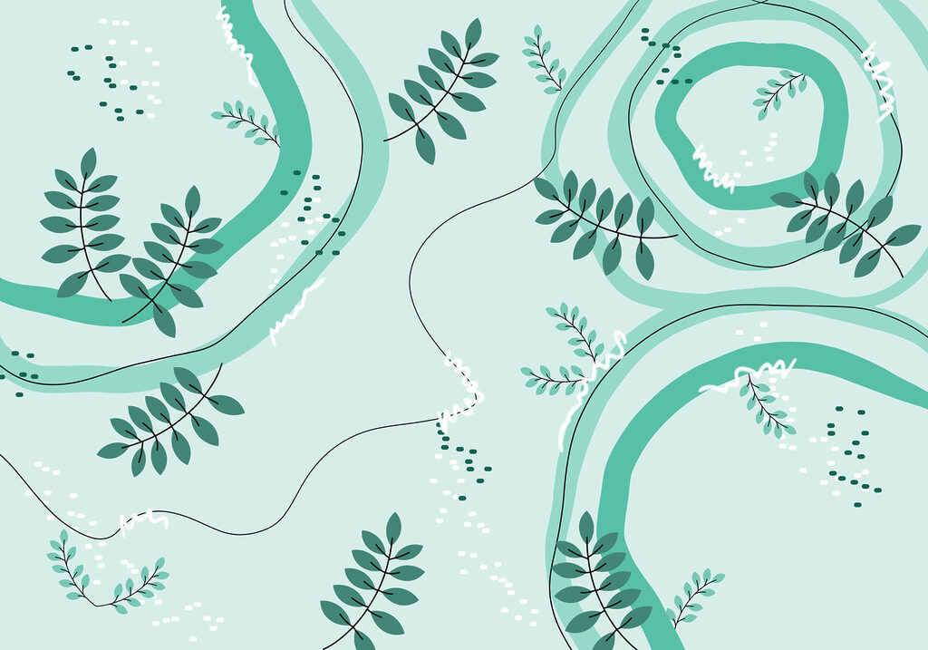 Frunze printre tușe — design complet