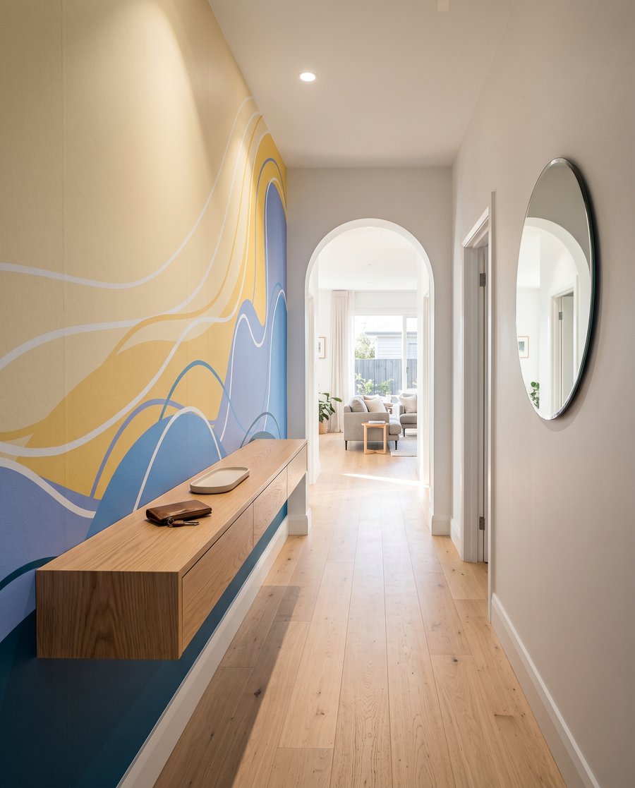 Valuri albastre sub galben — interior 5