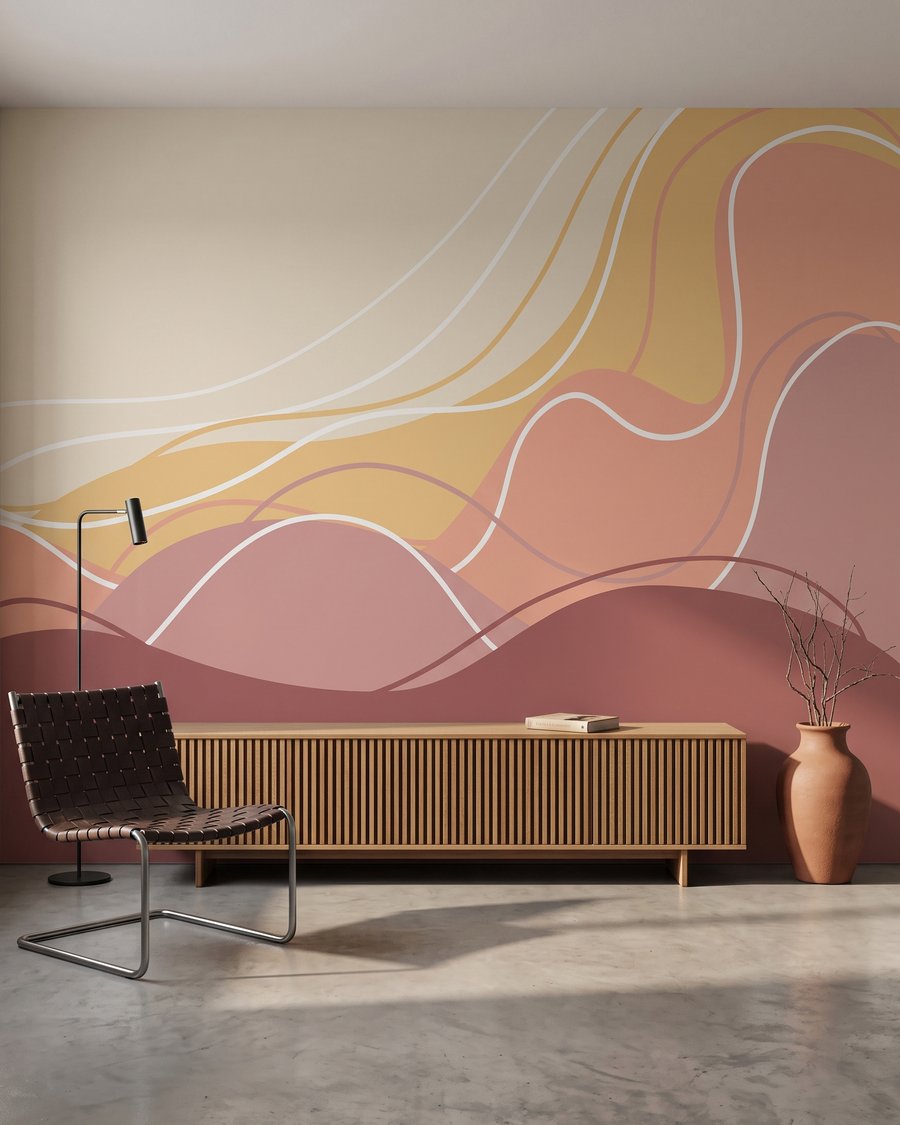 Valuri albastre sub galben — interior 2