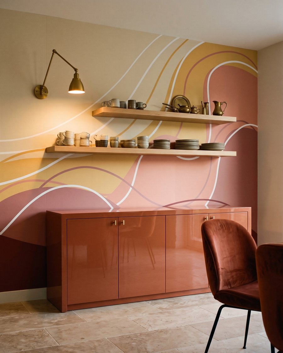 Valuri albastre sub galben — interior 4
