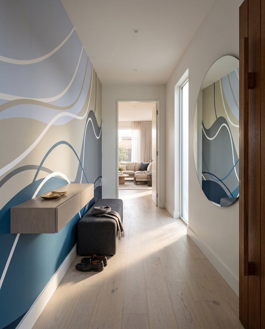 Valuri albastre sub galben — interior 5