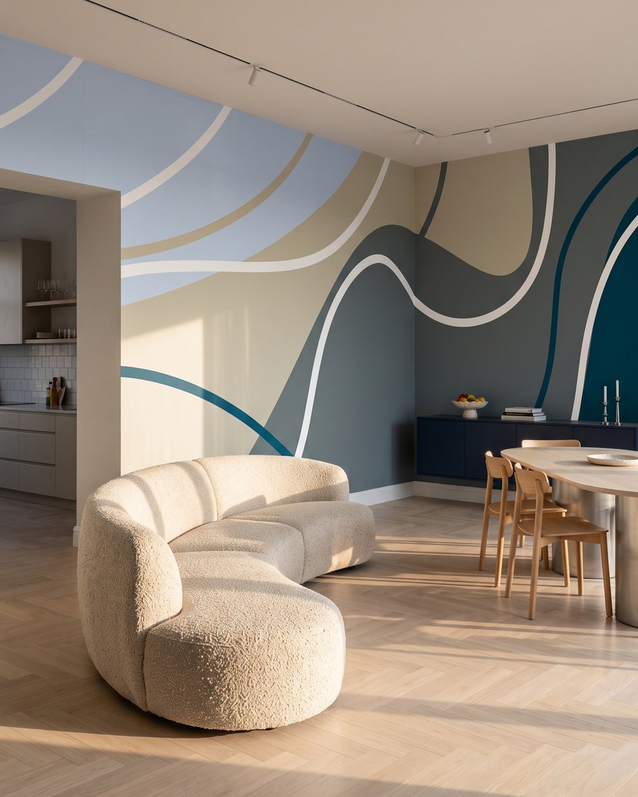 Valuri albastre sub galben — interior 6